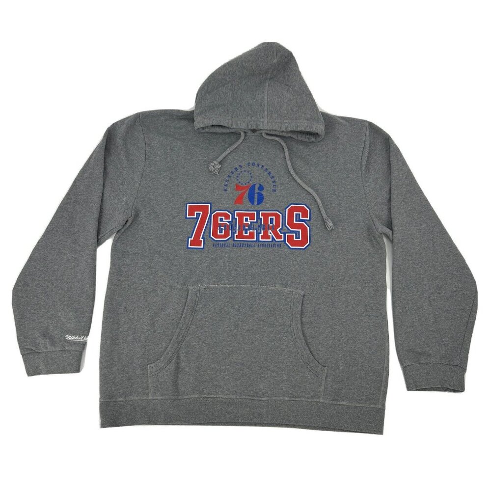 Philadelphia 76ers‎ Sixers Sweatshirt Mens 5XL Gray Mitchell & Ness Hoodie